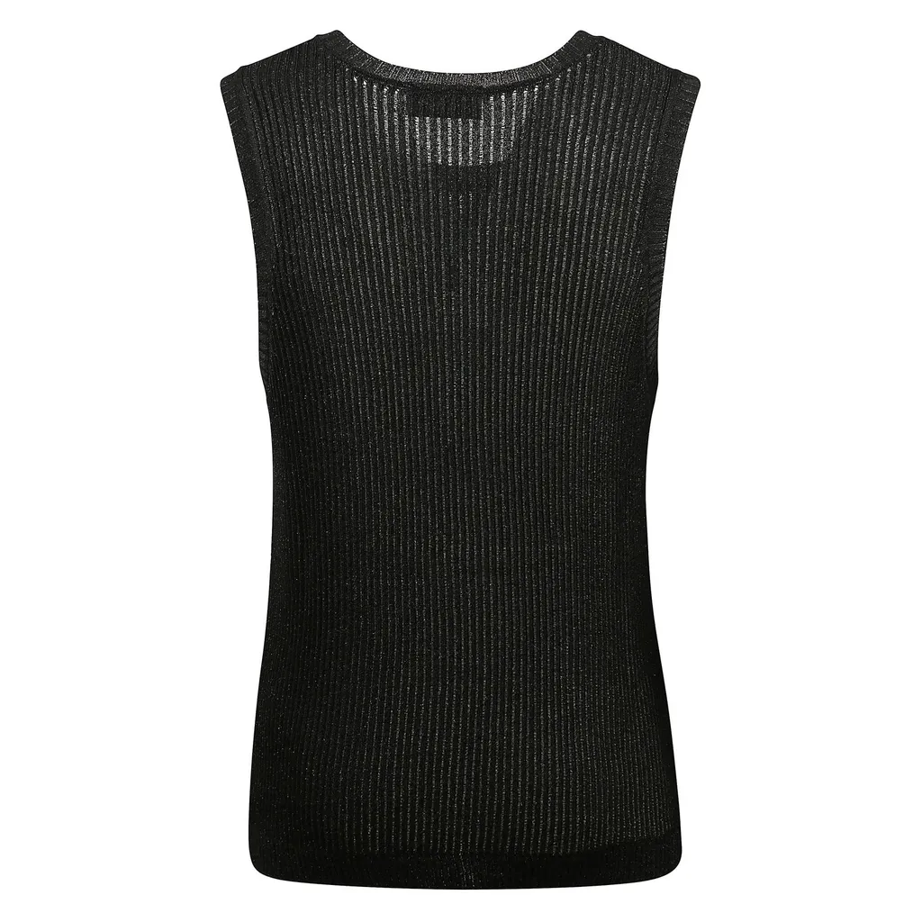 Laneus Ribbed Crewneck Top