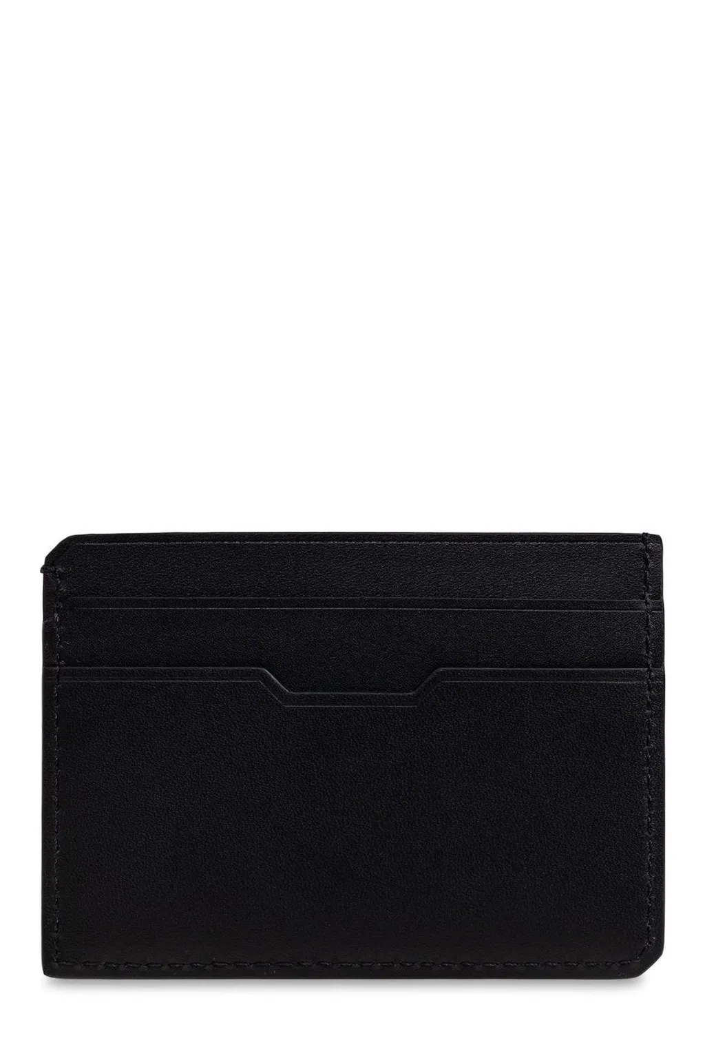 Lanvin Logo-Stamp Stitch Detail Cardholder