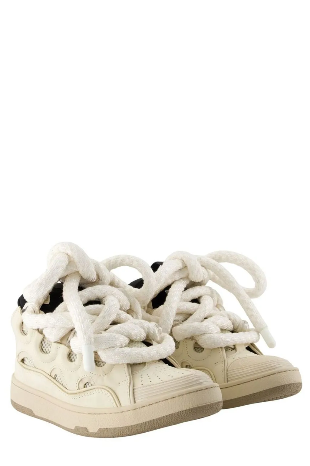 Lanvin Curb Lace-Up Sneakers