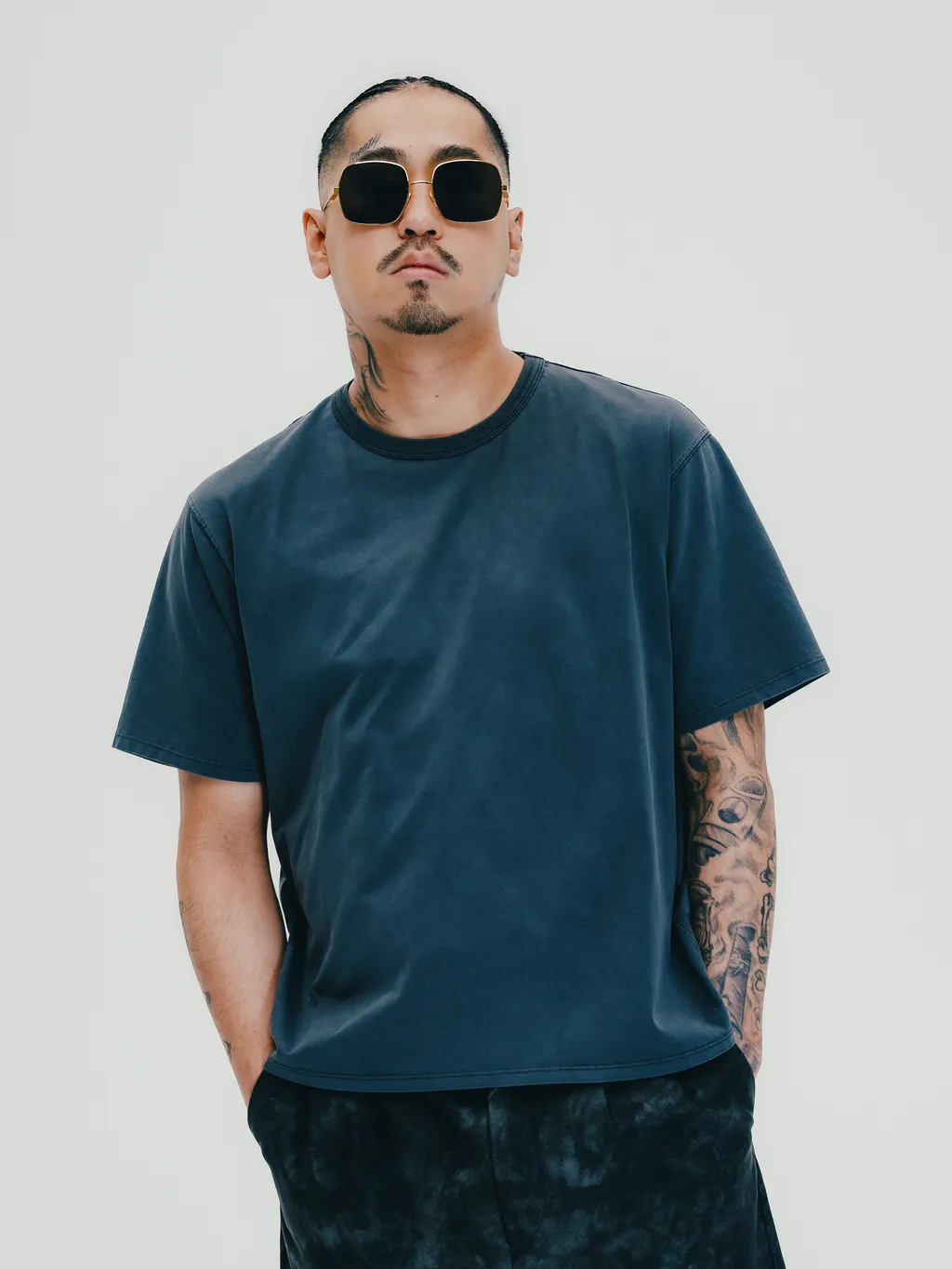 Newrich Slim Cropped Tee/Blk