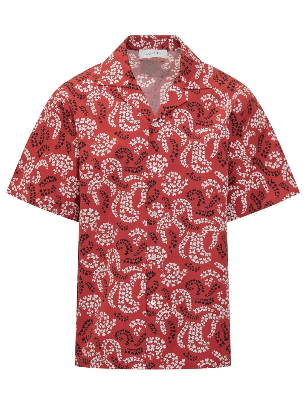Lanvin Leaf Printed Short-Sleeved Shirt