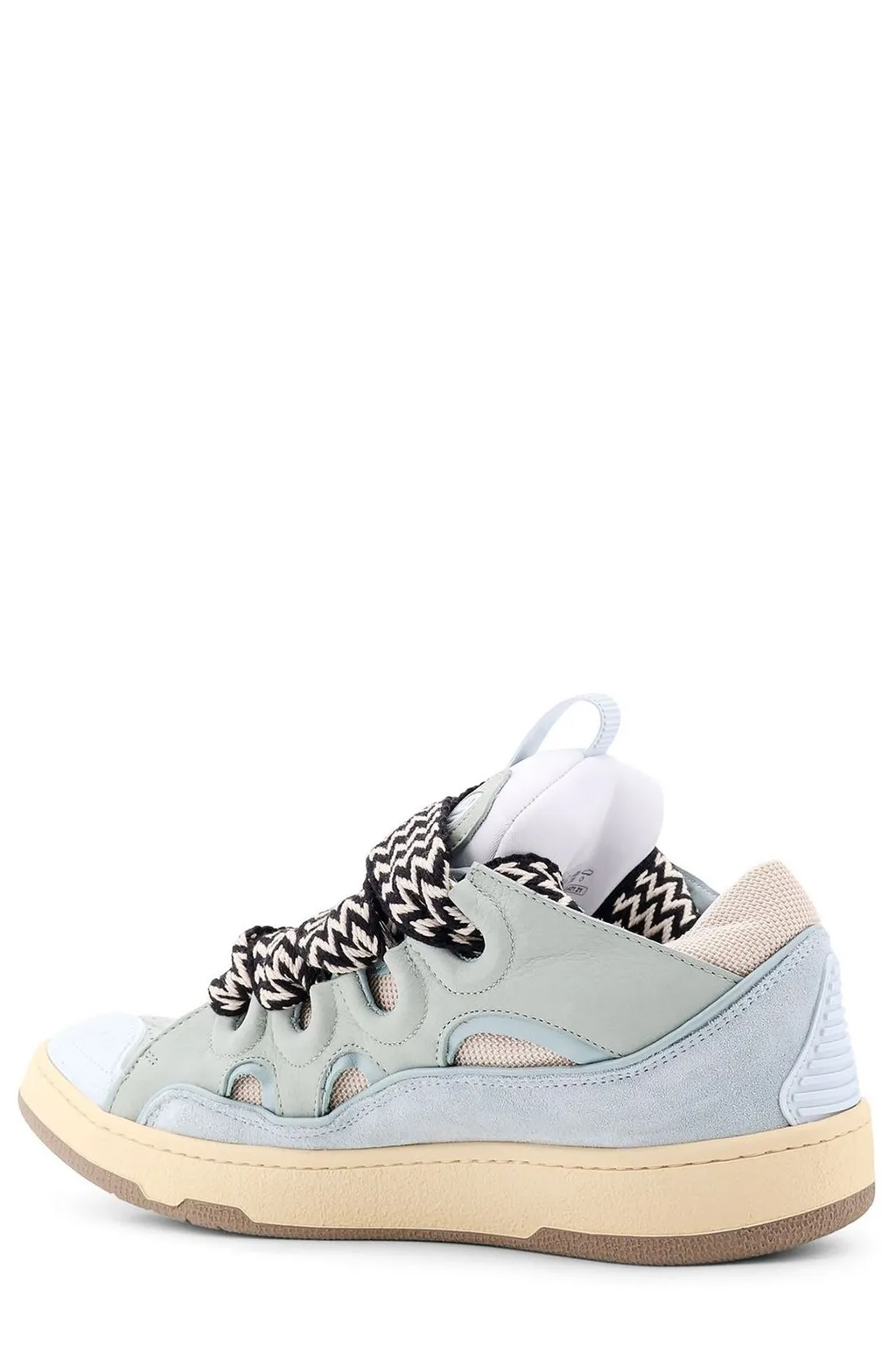 Lanvin Curb Round Toe Lace-Up Sneakers