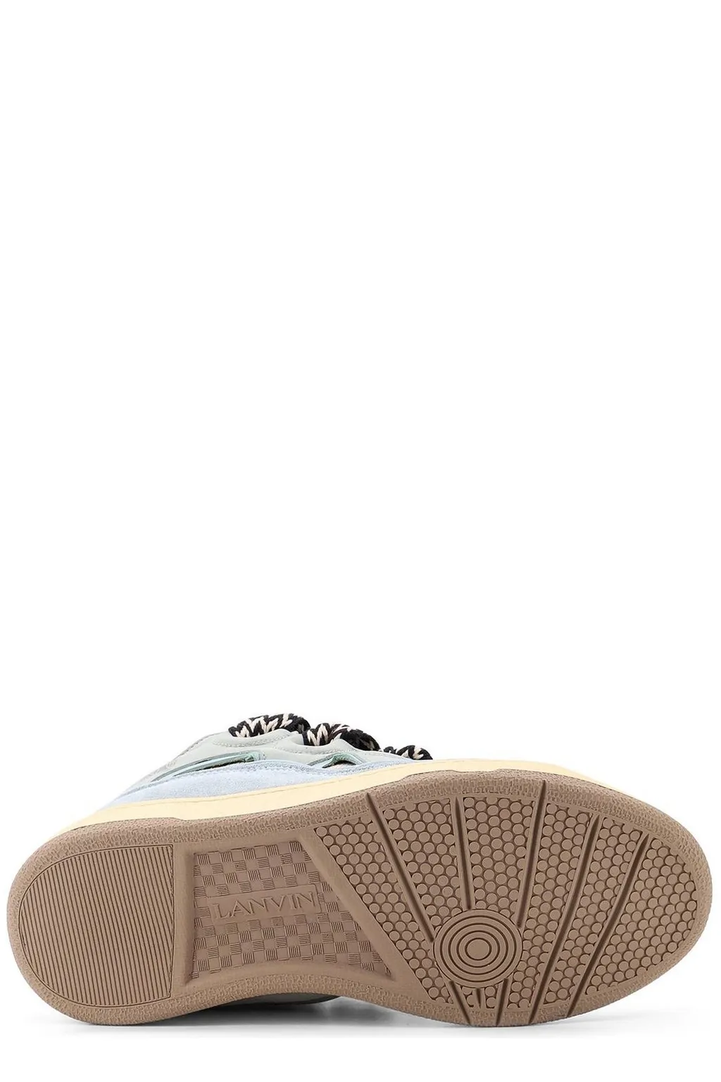 Lanvin Curb Round Toe Lace-Up Sneakers