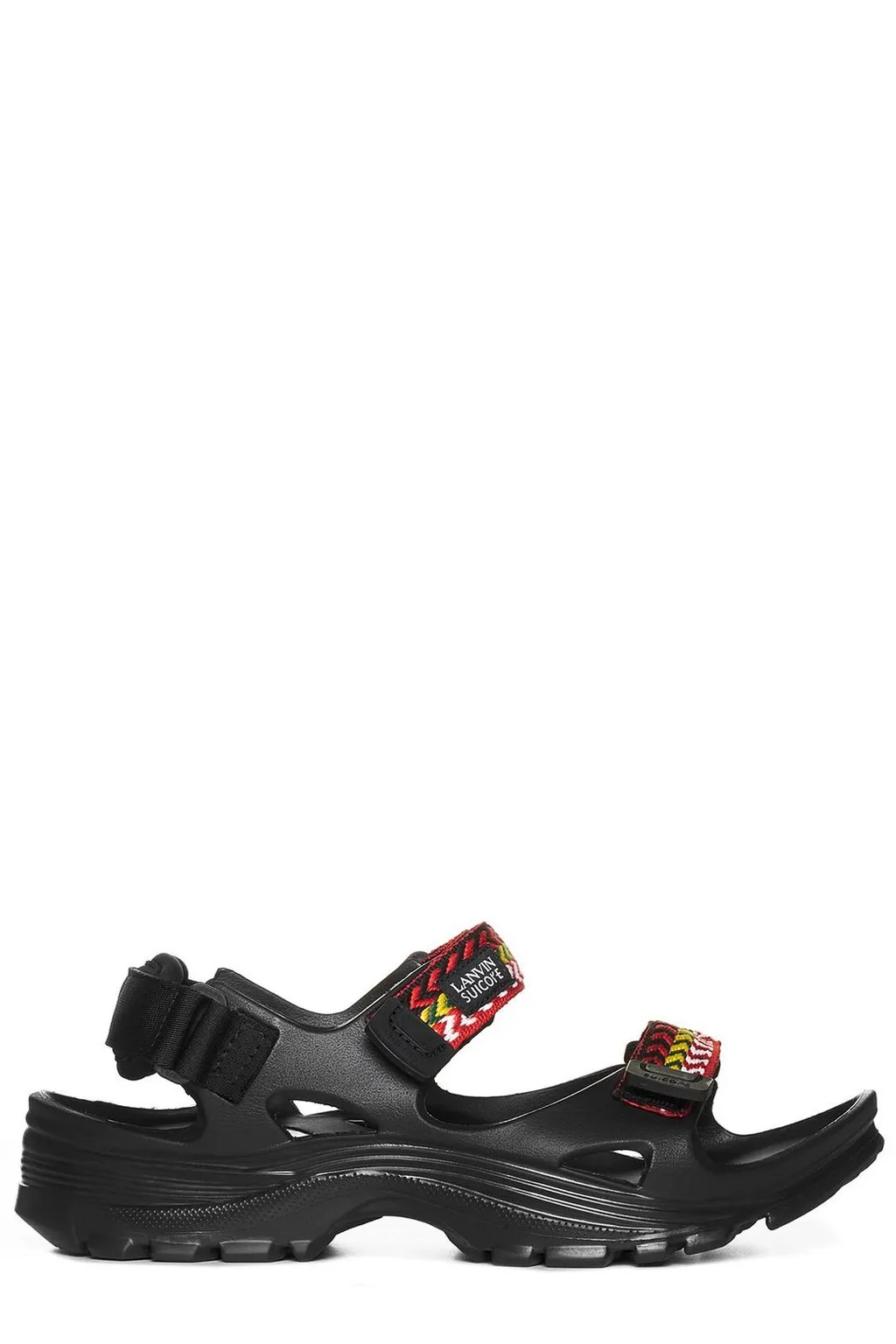 Lanvin Logo Embroidered Double-Strap Sandals