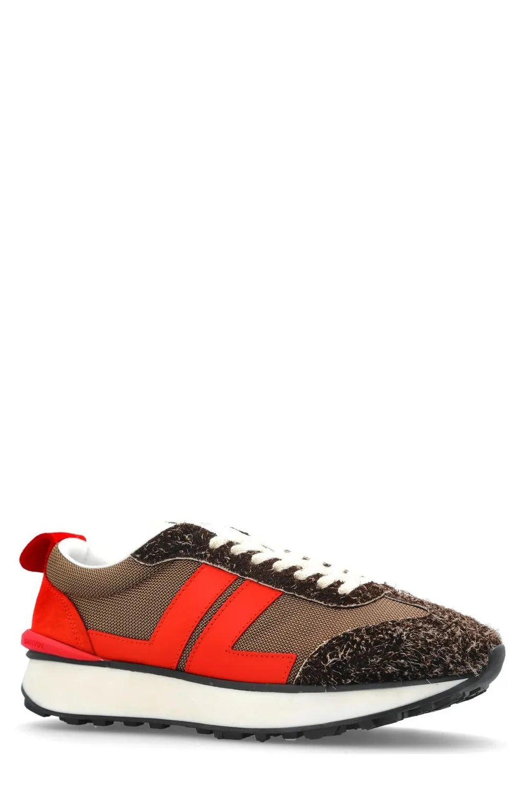 Lanvin Bumper Striped Lace-Up Sneakers
