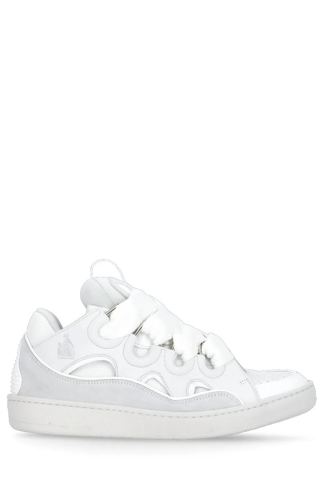Lanvin Curb Round Toe Lace-Up Sneakers