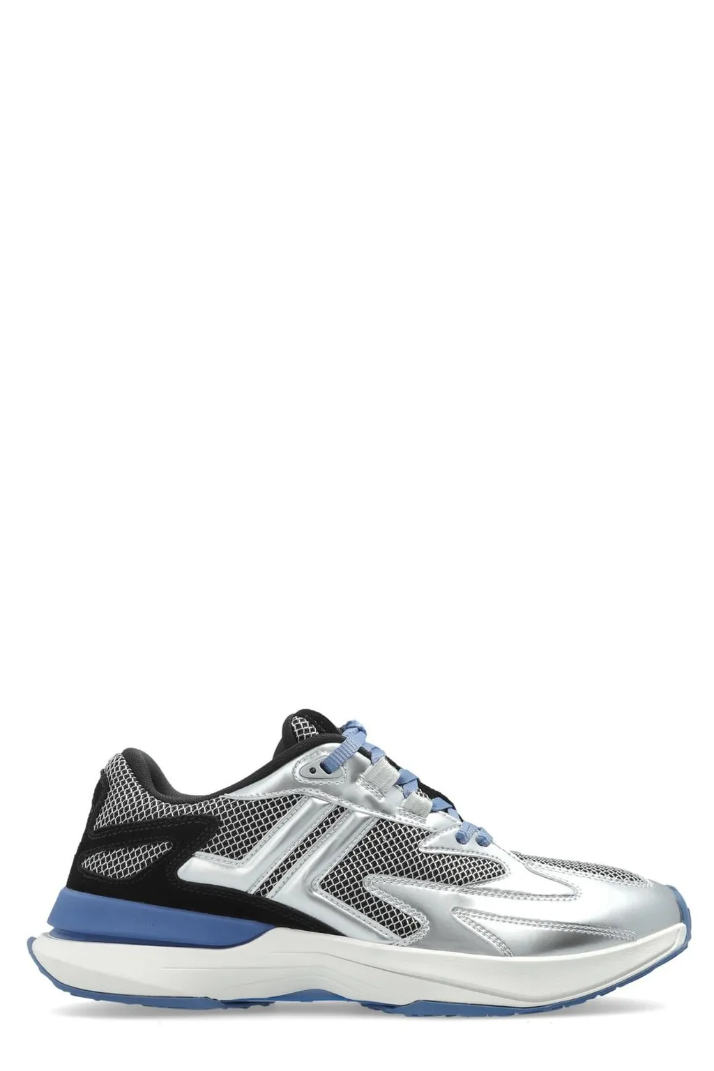 Lanvin Mesh-Panel Lace-Up Sneakers