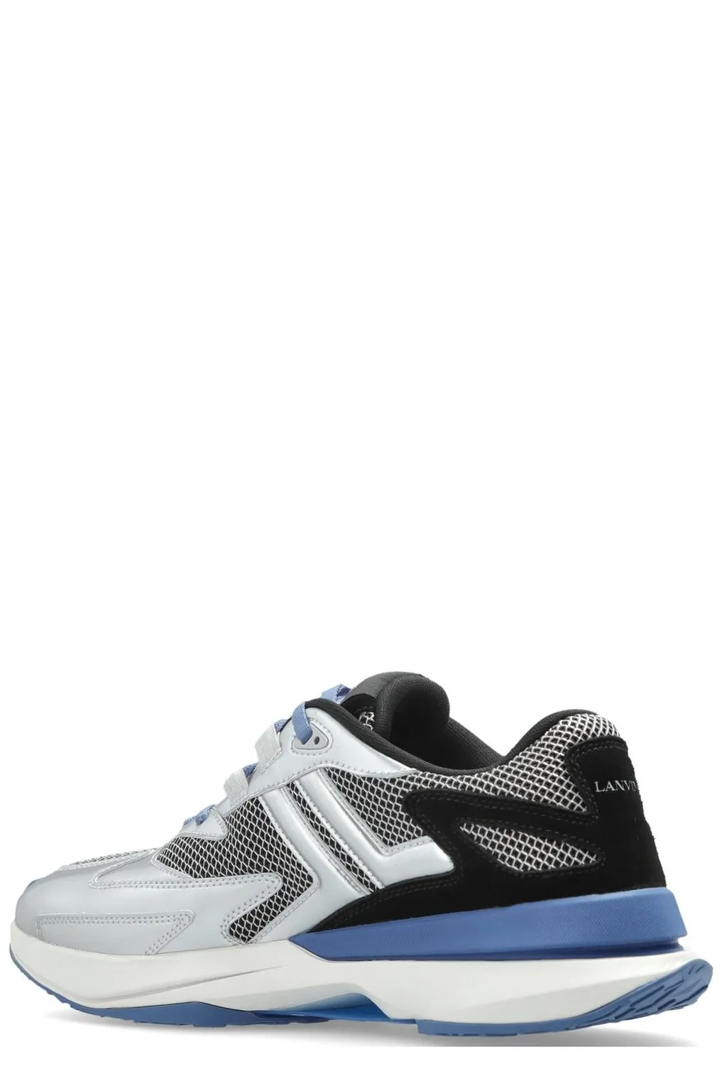 Lanvin Mesh-Panel Lace-Up Sneakers