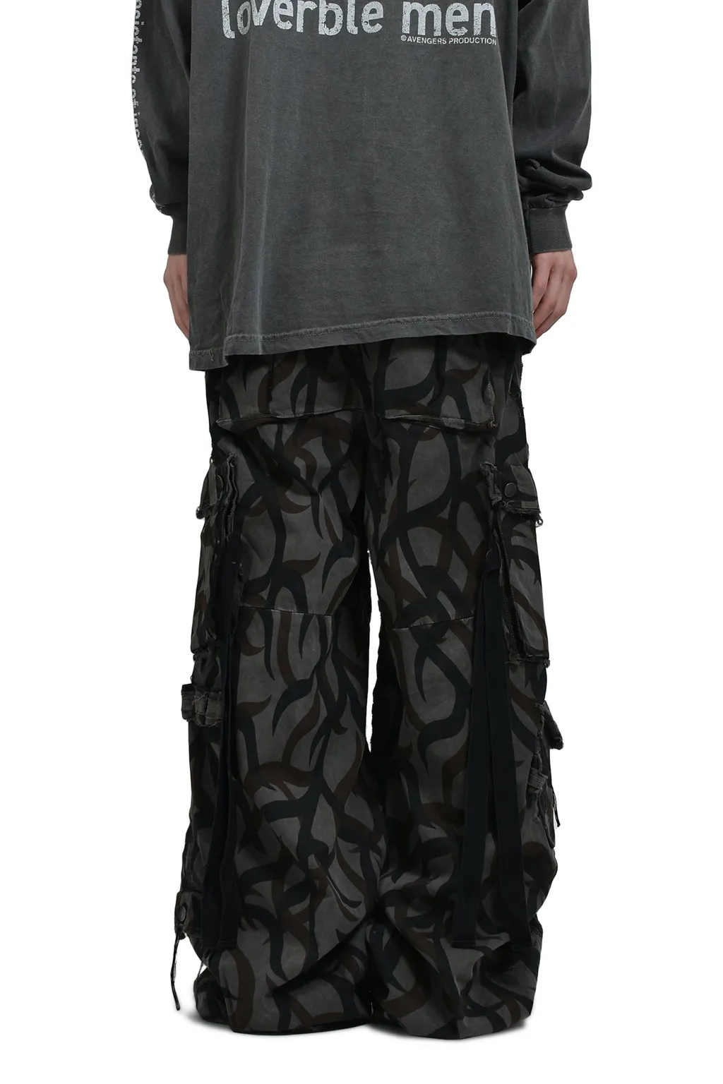 Tribal Camouflage Slash Seam Hbt Cargo / Blk