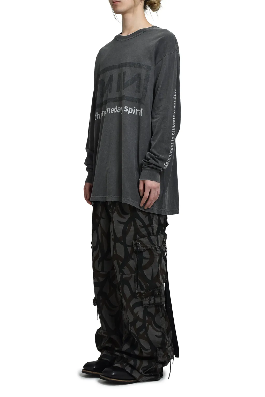 Tribal Camouflage Slash Seam Hbt Cargo / Blk