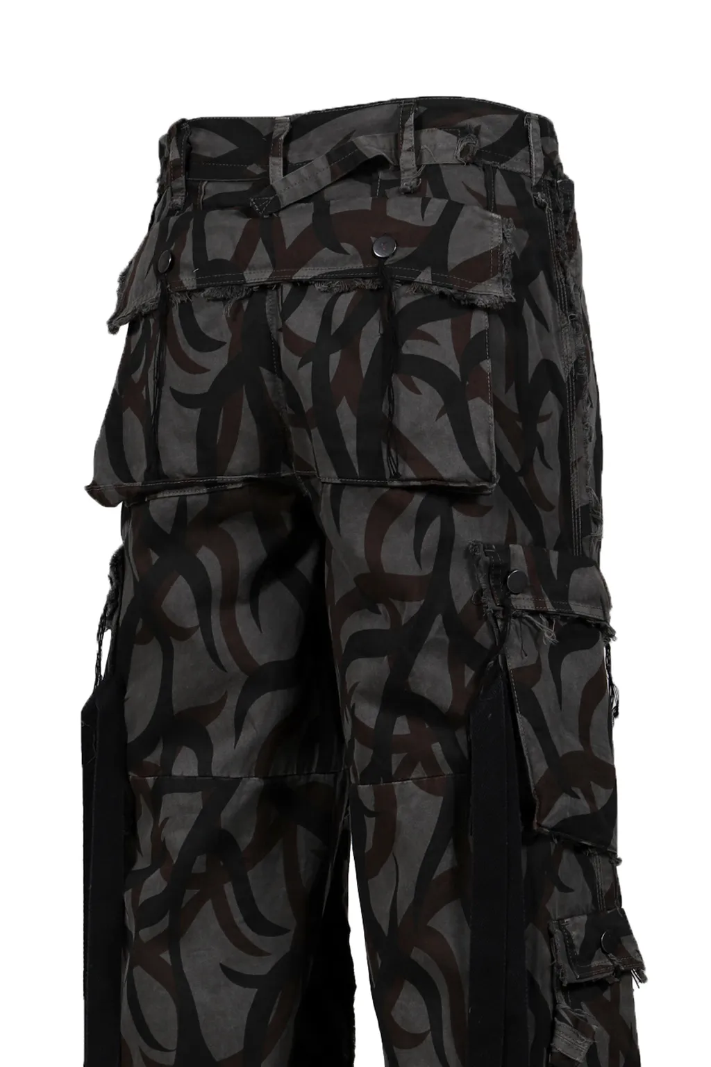 Tribal Camouflage Slash Seam Hbt Cargo / Blk