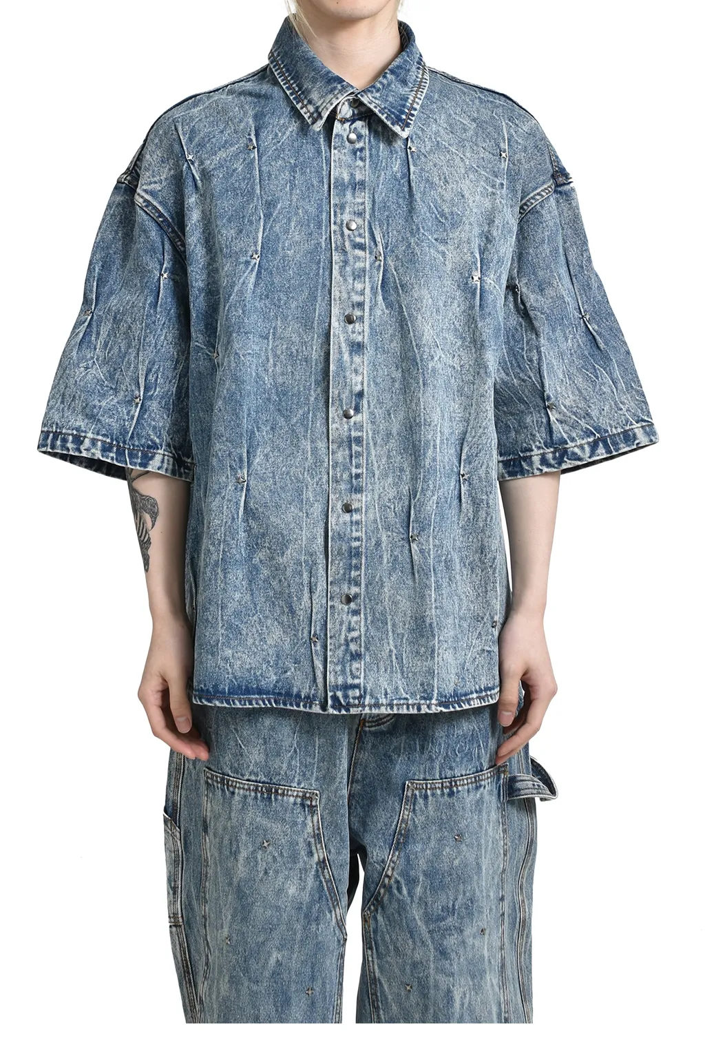 Multi Rivet Shirt Blue / Lt. Blu