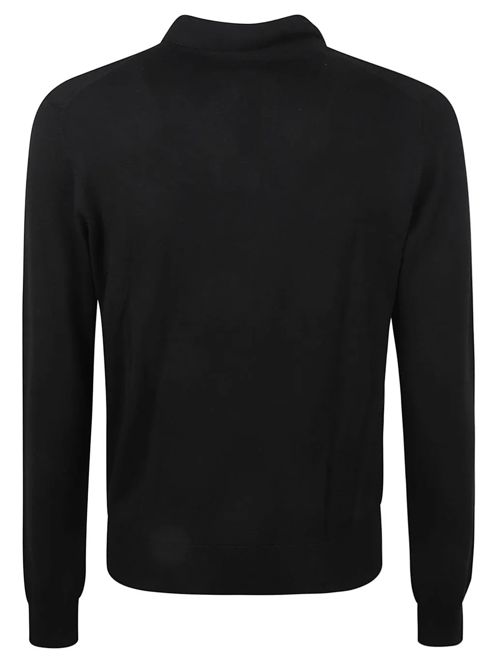 Lanvin Long-Sleeved Ribbed Polo Shirt