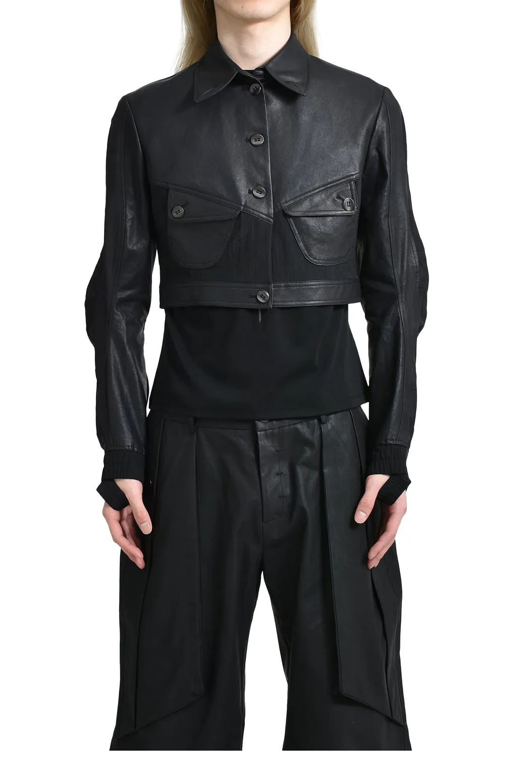 Mould[A/C] Cropped Trucket Jacket / Blk