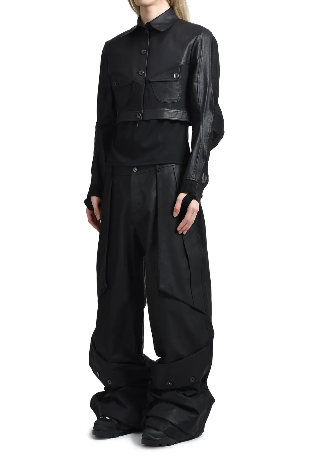 Mould[A/C] Cropped Trucket Jacket / Blk