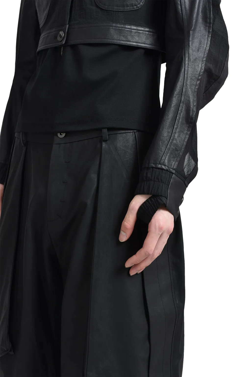 Mould[A/C] Cropped Trucket Jacket / Blk