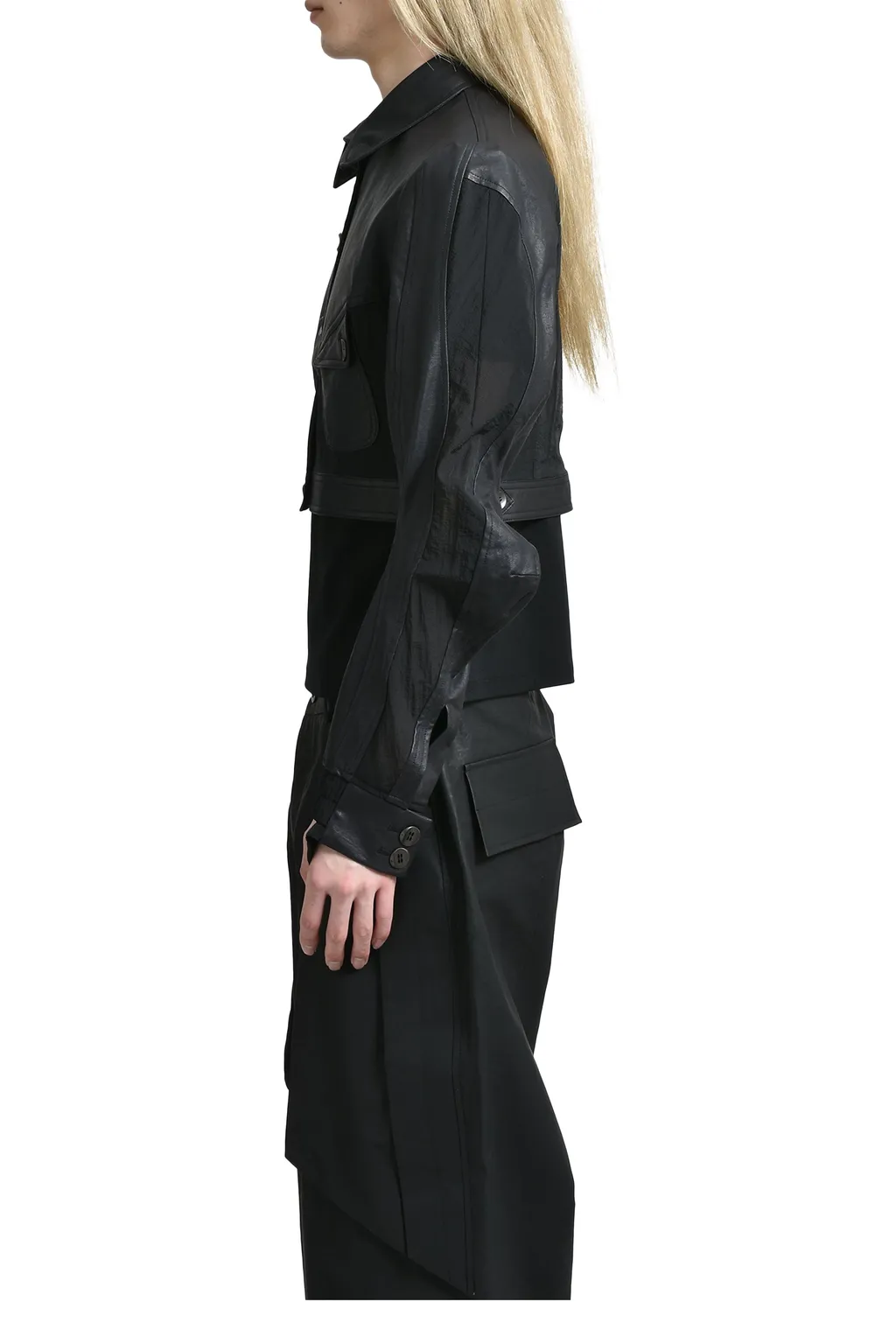 Mould[A/C] Cropped Trucket Jacket / Blk
