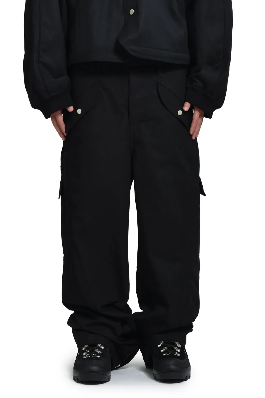 3-Way Zip Cargo Trousers / Blk