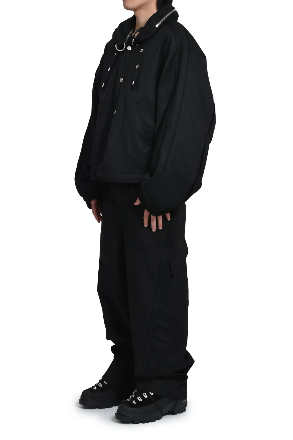 3-Way Zip Cargo Trousers / Blk