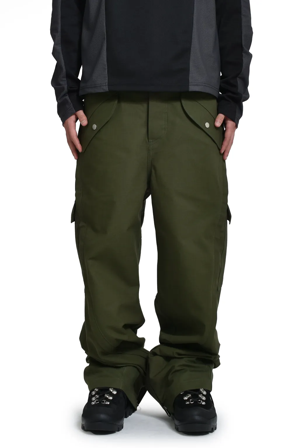 3-Way Zip Cargo Trousers / Army Grn
