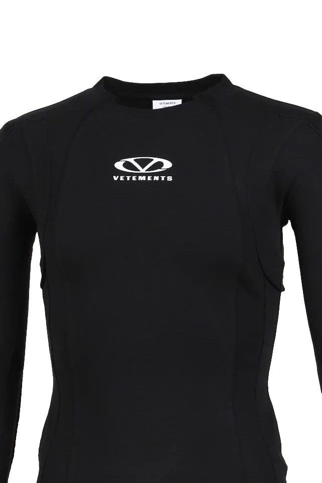 Oval Logo Cut-Up Longsleeve / Blk Wht