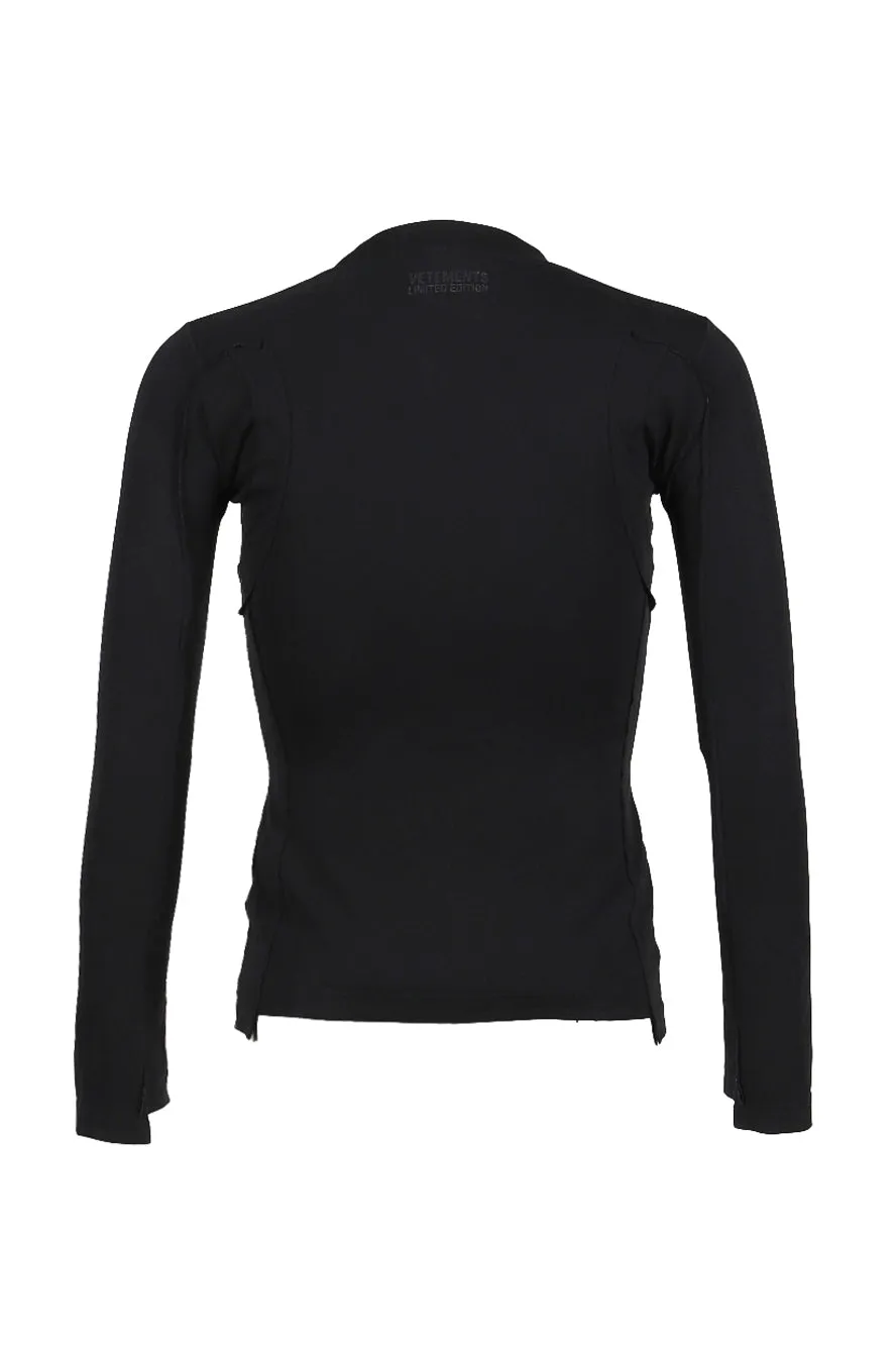 Oval Logo Cut-Up Longsleeve / Blk Wht