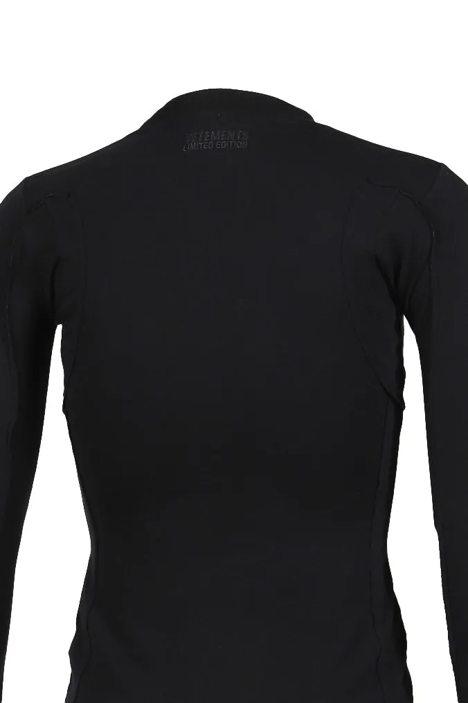 Oval Logo Cut-Up Longsleeve / Blk Wht