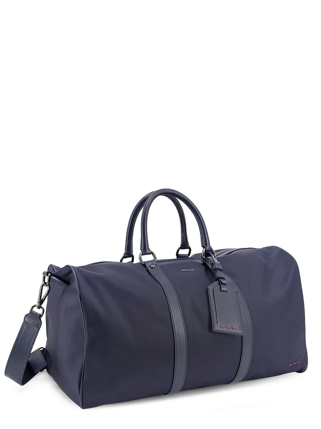 Kiton Logo Lettering Zipped Duffel Bag