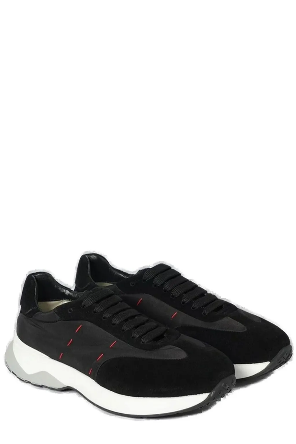 Kiton Round-Toe Lace-Up Sneakers