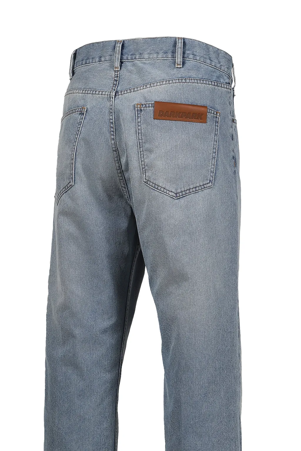 Edi - Nylon Infused Creased Straight-Leg Denim / Miami Light
