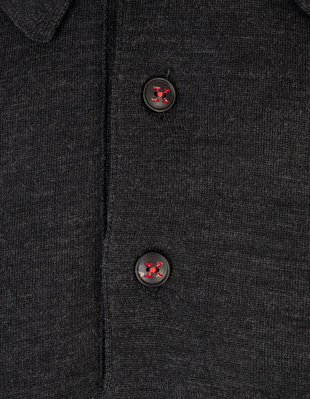 Kiton Long Sleeved Buttoned Knitted Polo Shirt