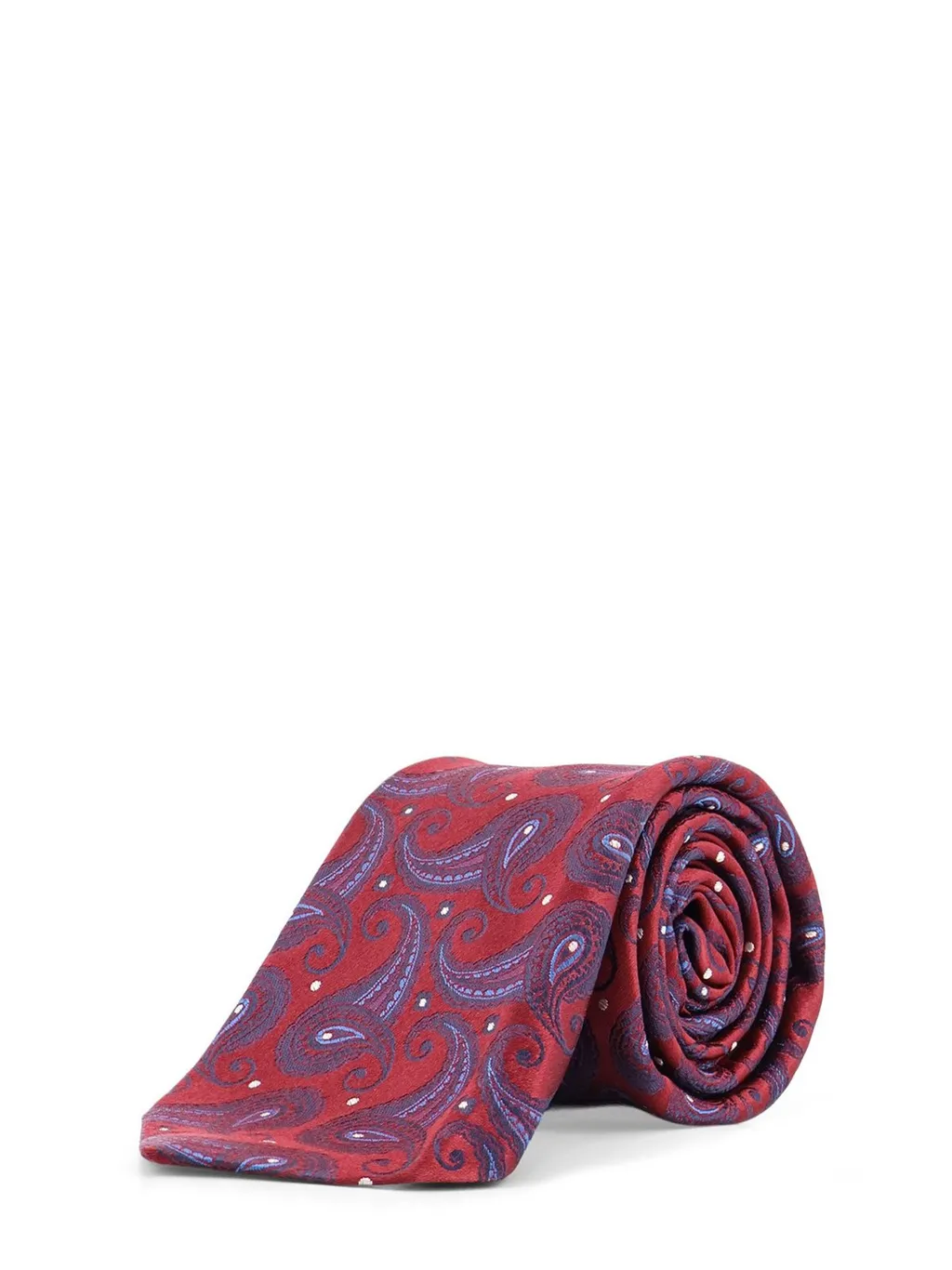 Kiton Paisley Pattern Logo Tag Tie