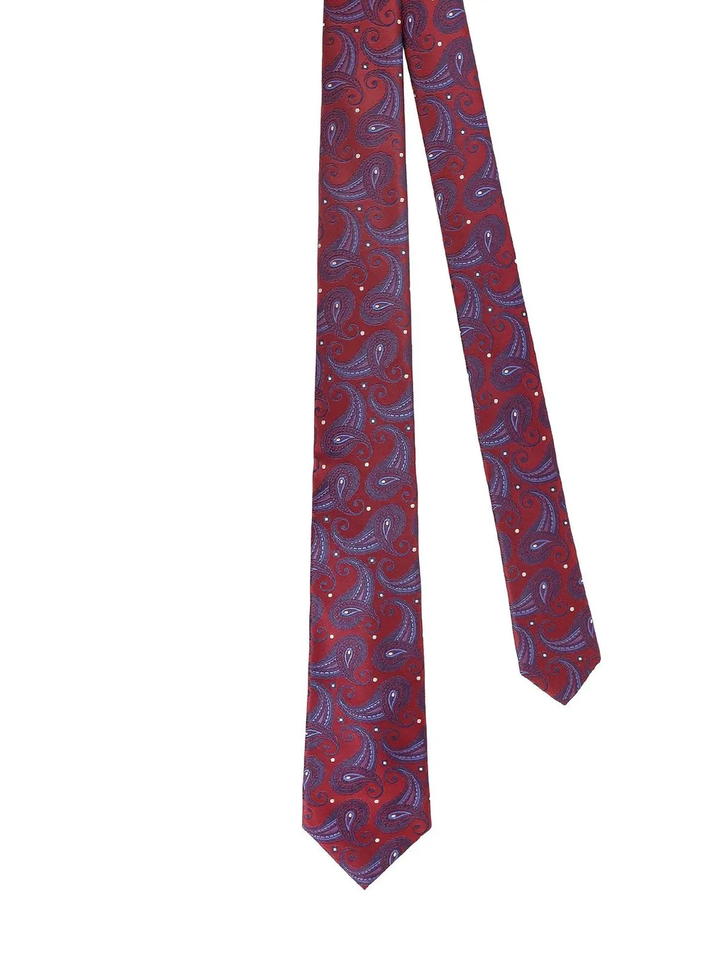 Kiton Paisley Pattern Logo Tag Tie