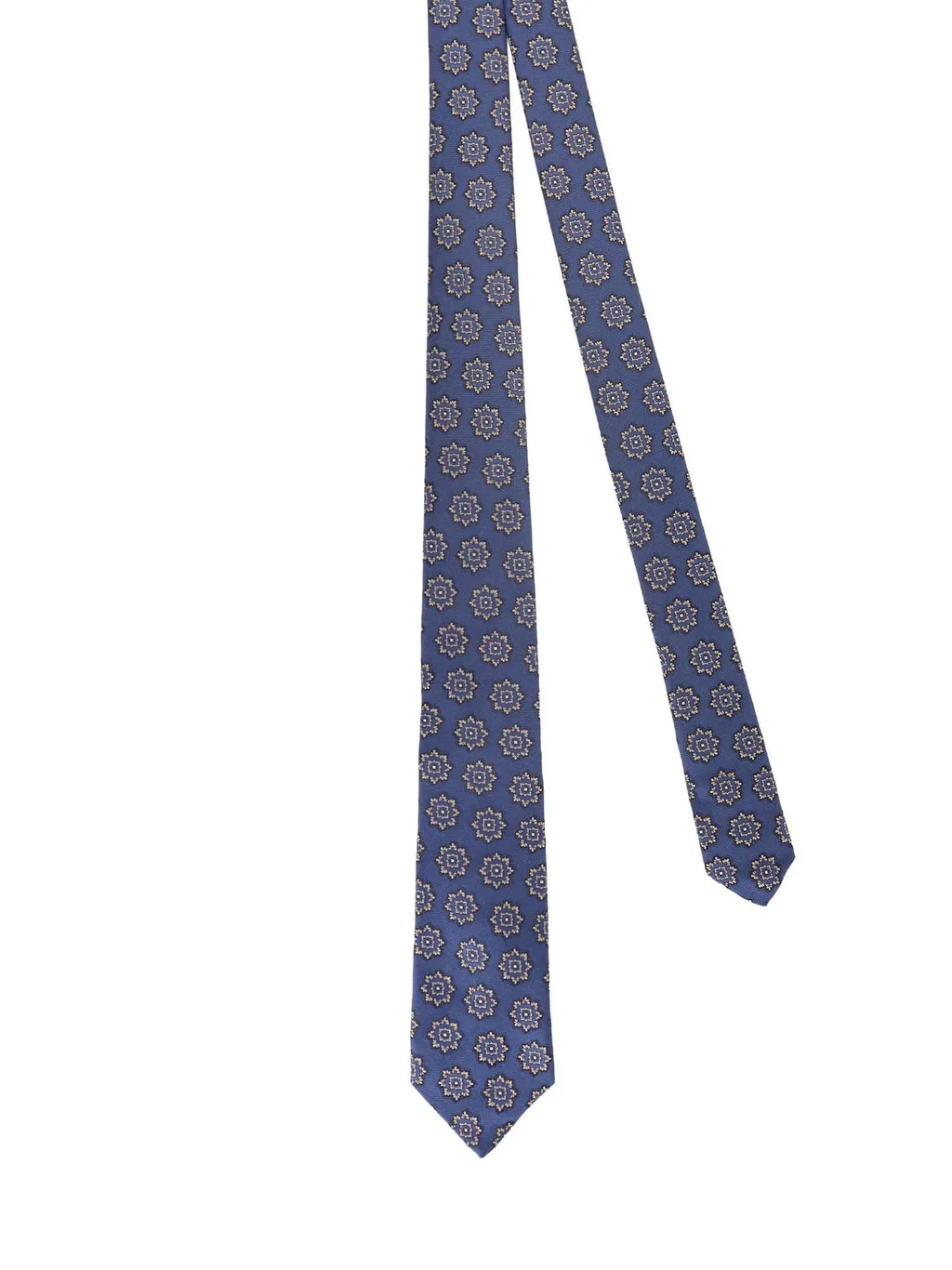 Kiton All Over Embroidered Logo Tag Tie