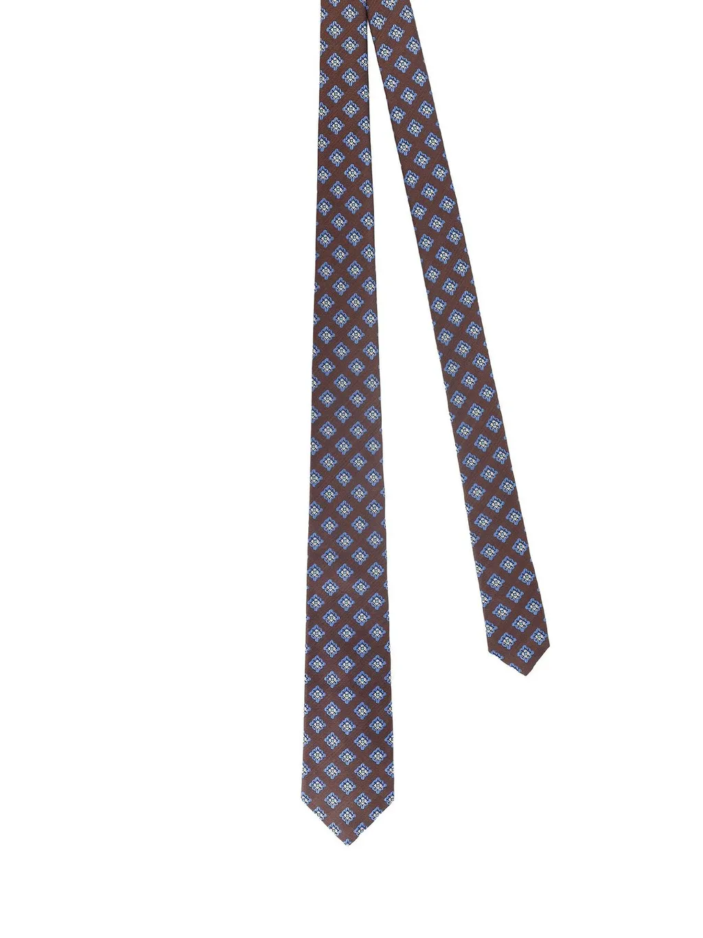 Kiton All Over Pattern Logo Tag Tie