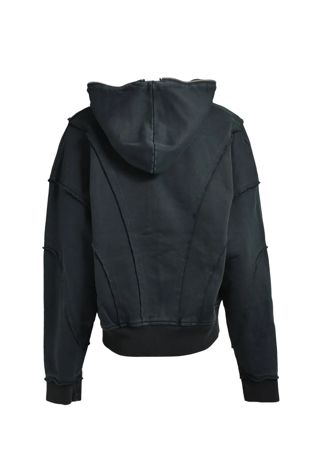 Fade Zip Up Hoodie / Black