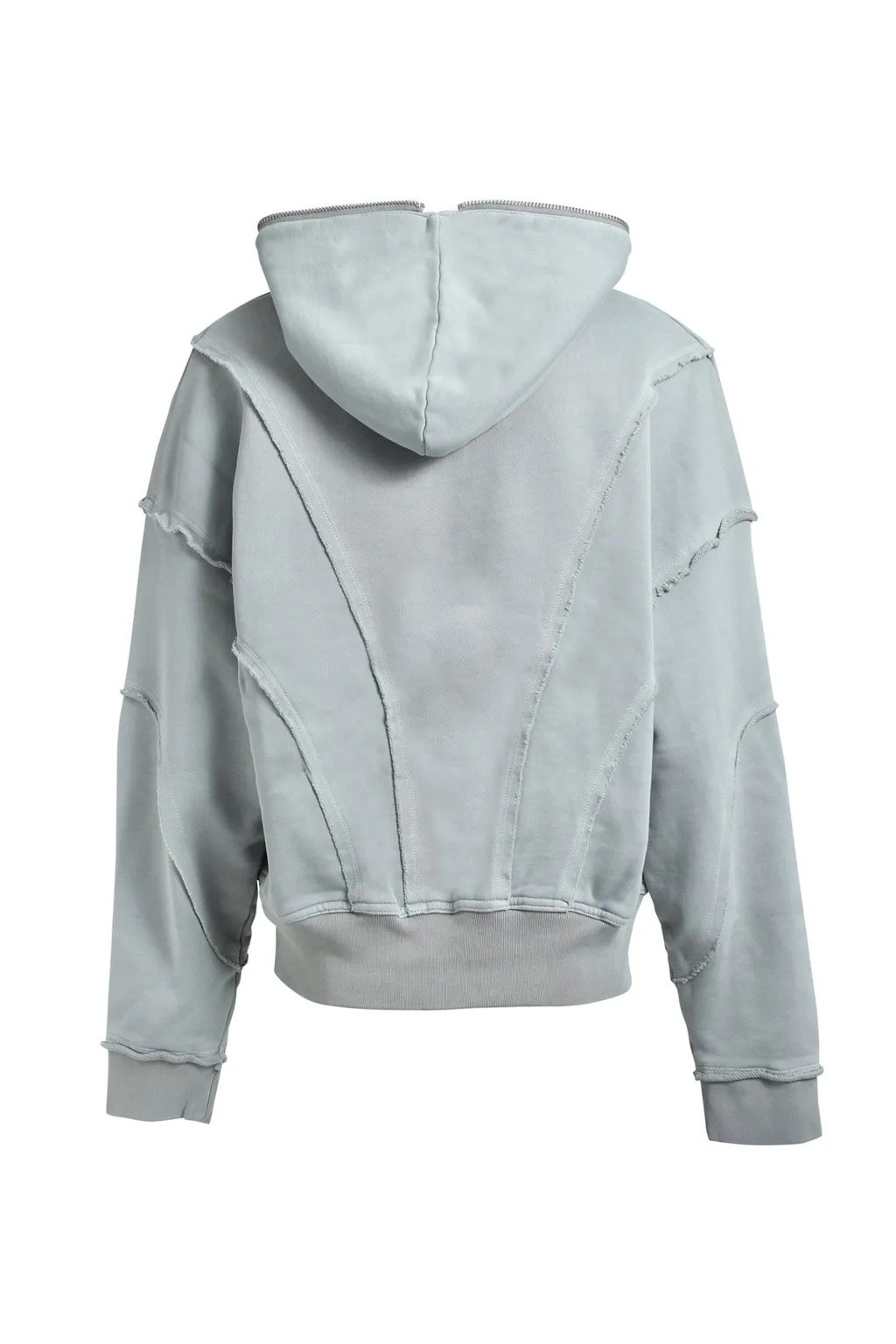Fade Zip Up Hoodie / Gry