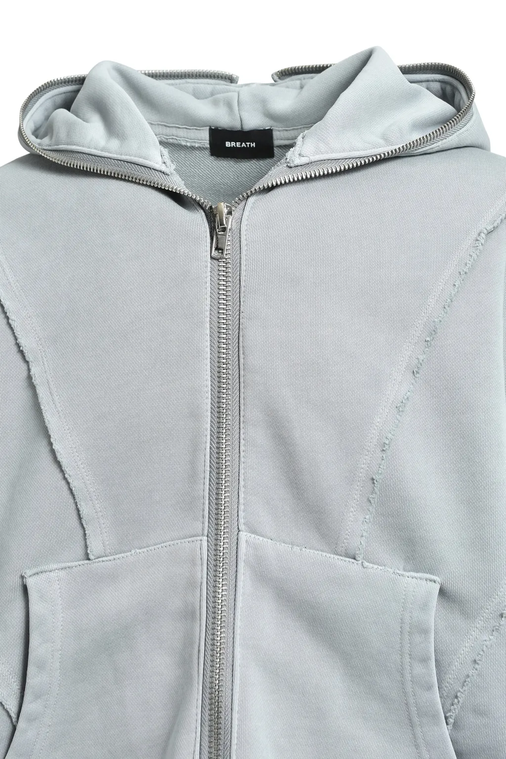 Fade Zip Up Hoodie / Gry
