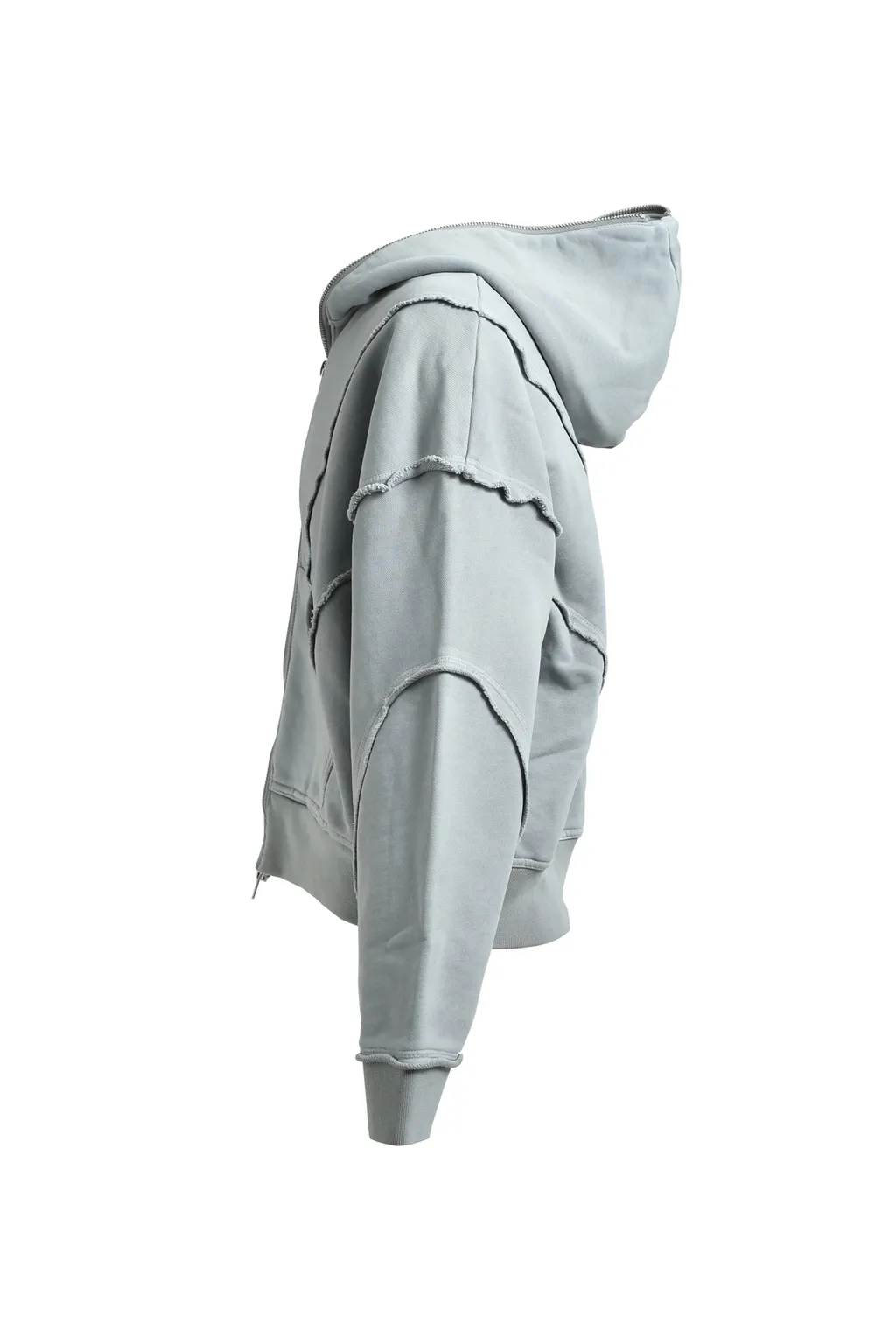Fade Zip Up Hoodie / Gry