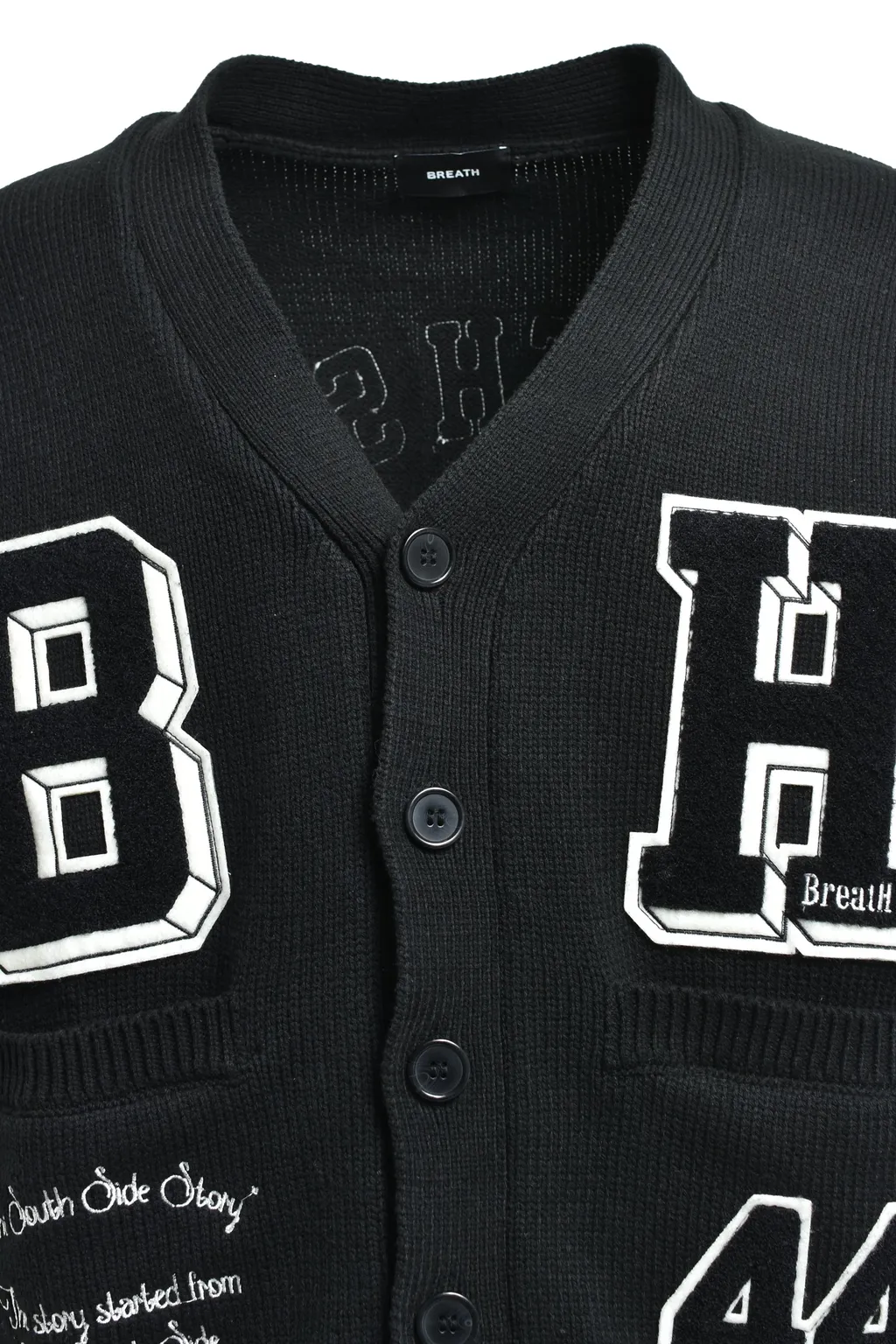 Bh Patch Knit Cardigan / Black
