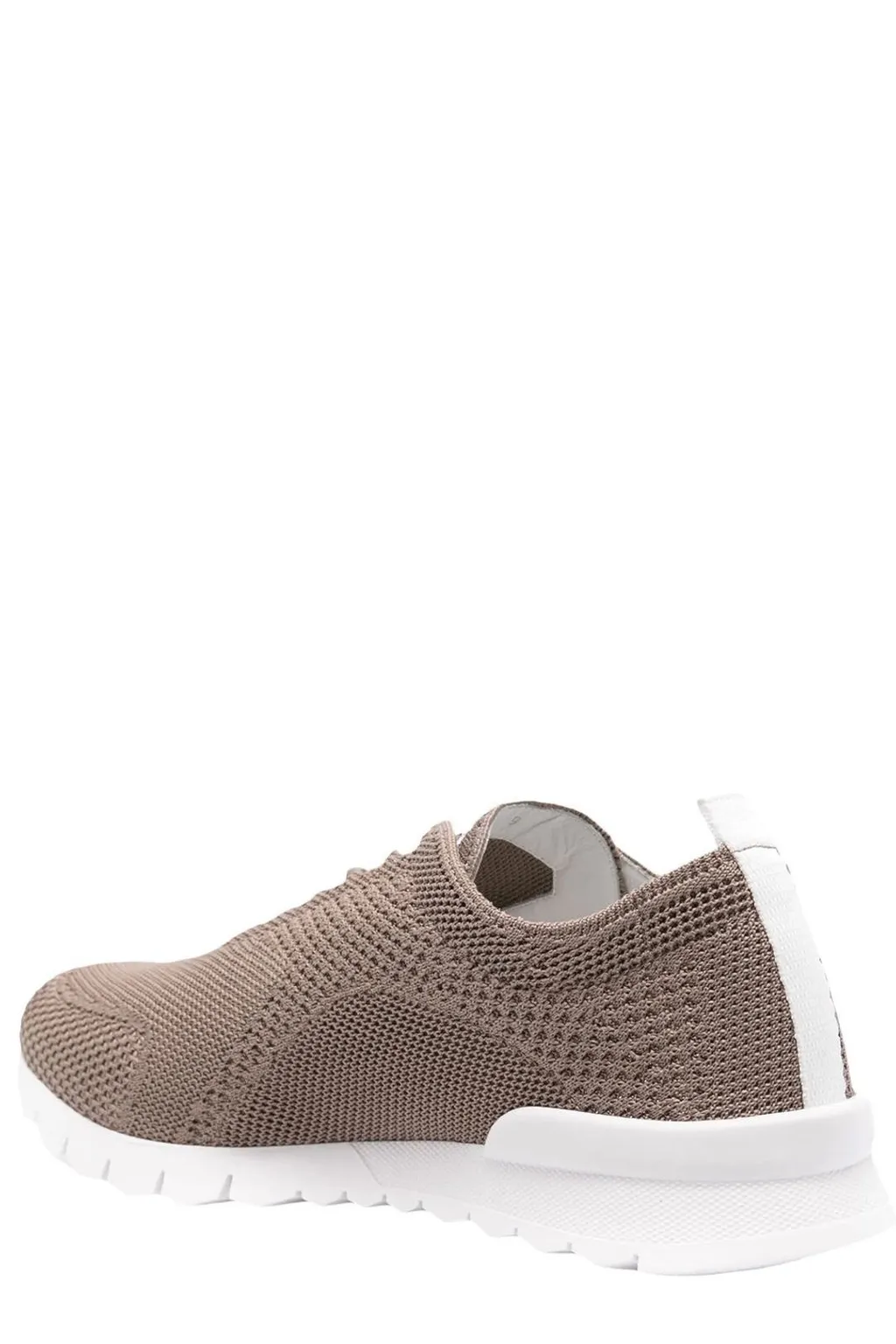 Kiton Almond-Toe Lace-Up Knit Sneakers