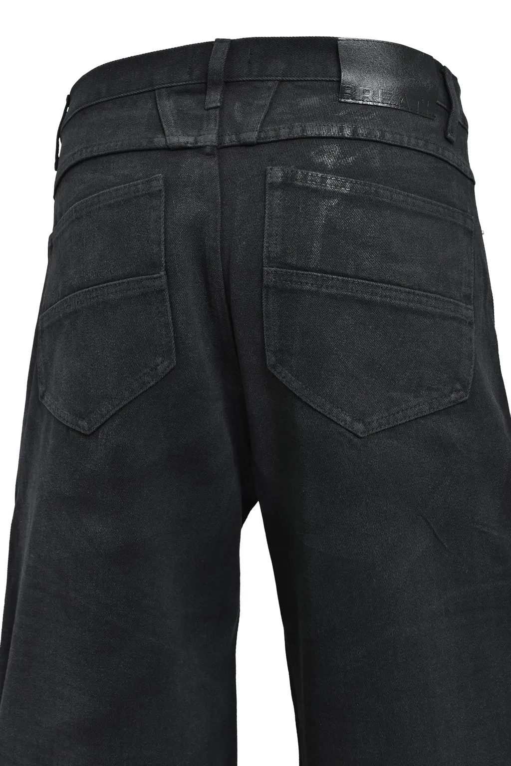 Coating Biker Denim Pants / Blk