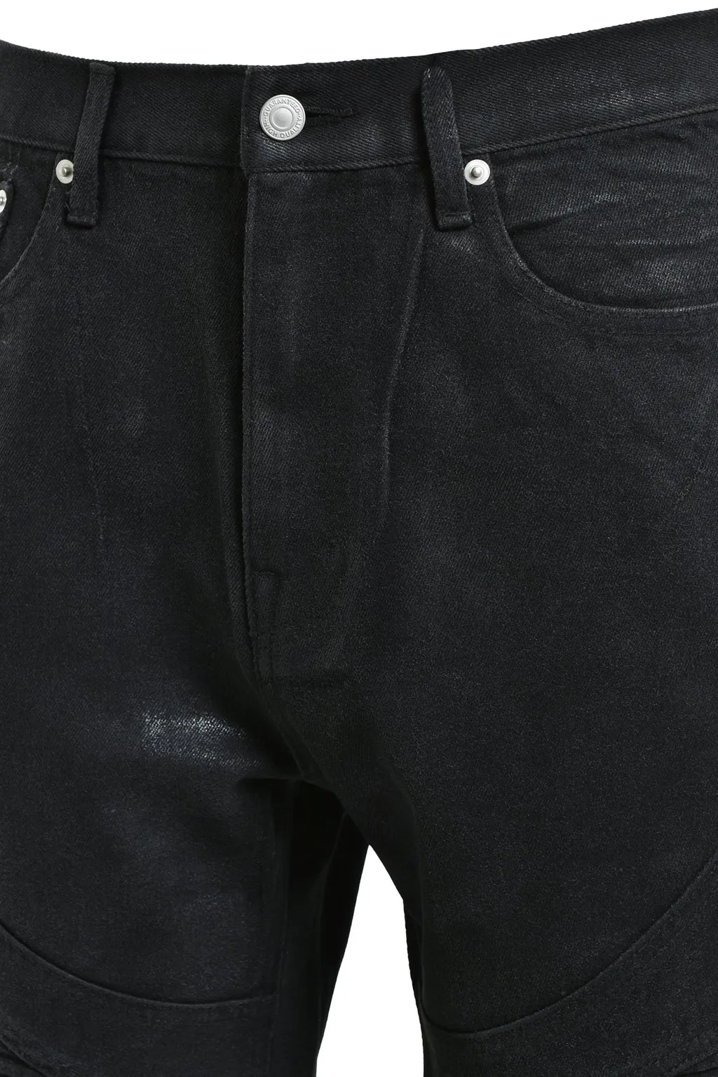Coating Biker Denim Pants / Blk