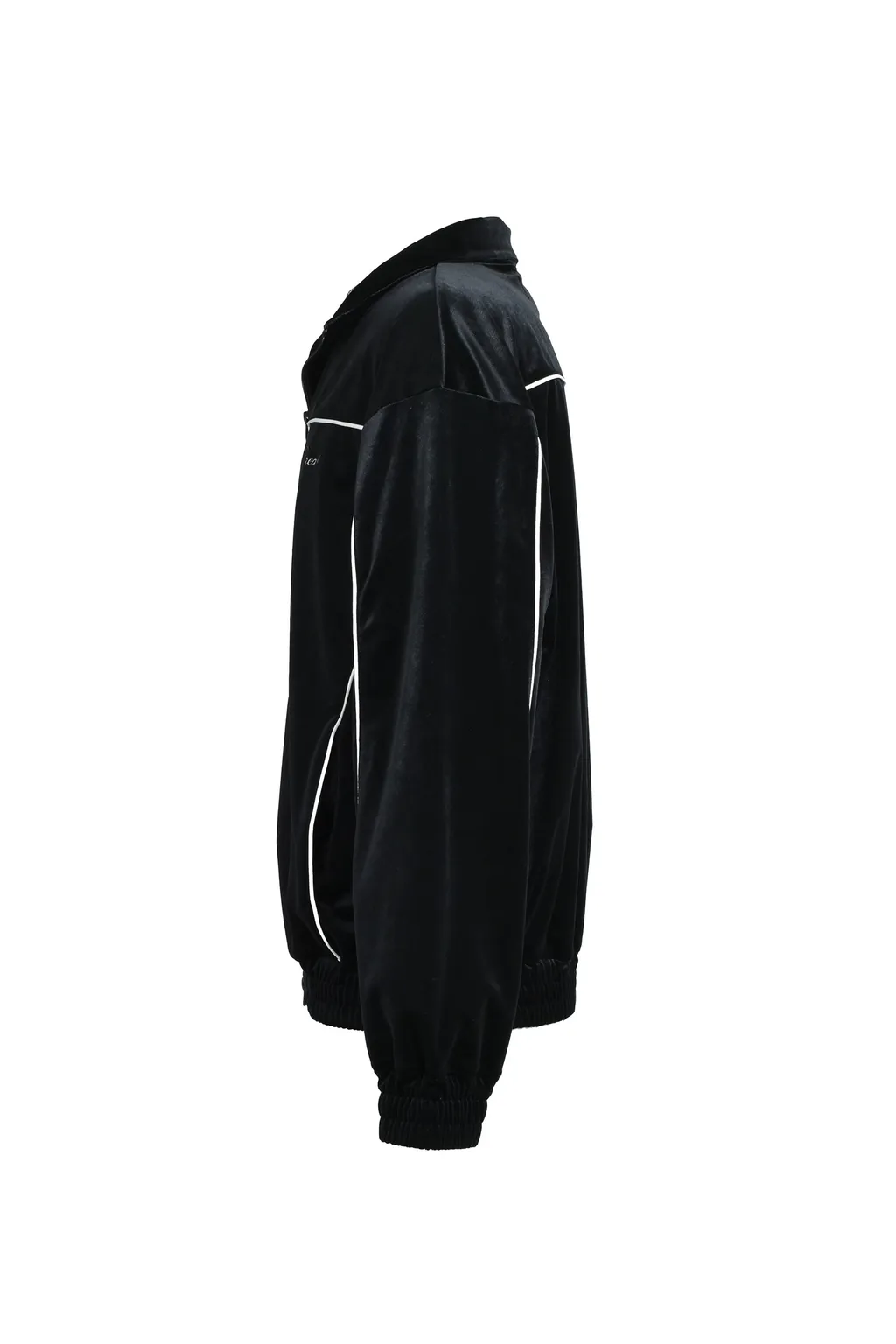 Script Logo Piping Velor Jacket / Blk