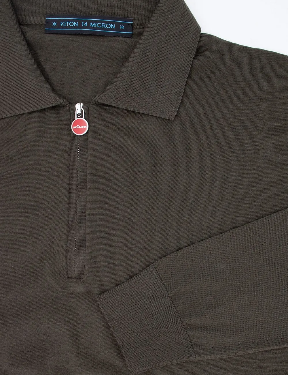 Kiton Half Zipped Polo Shirt