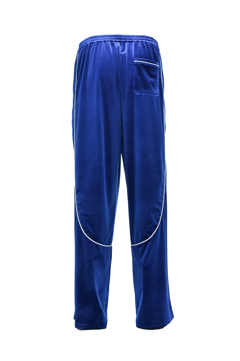 Script Logo Piping Velor Track Pants / Blu