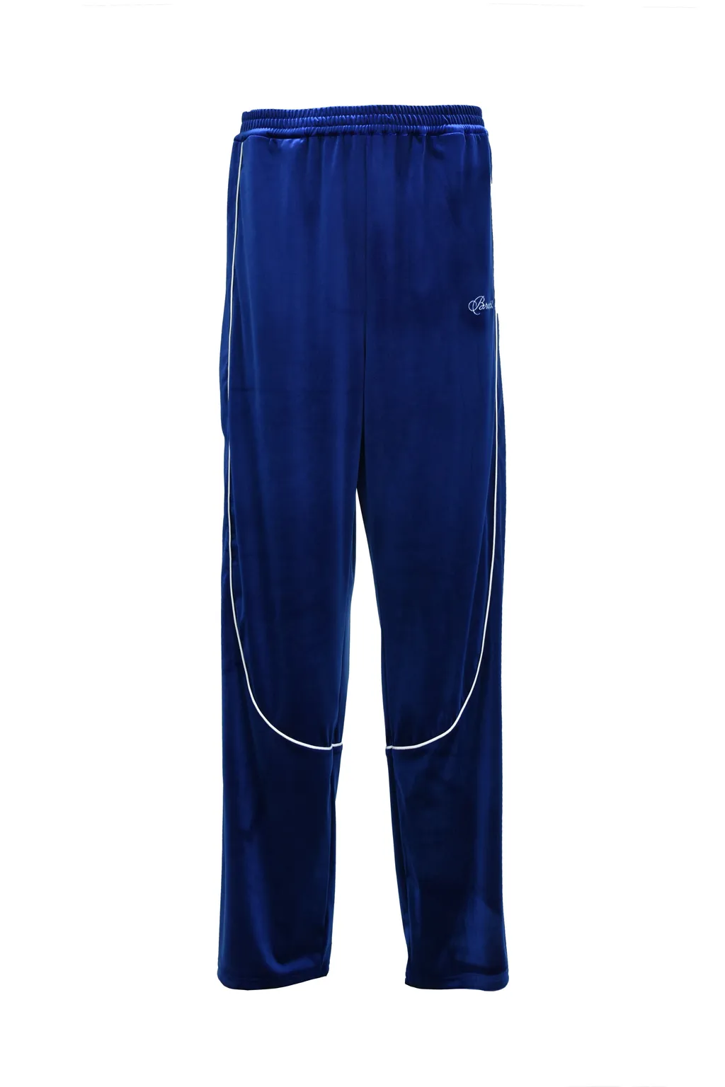 Script Logo Piping Velor Track Pants / Blu