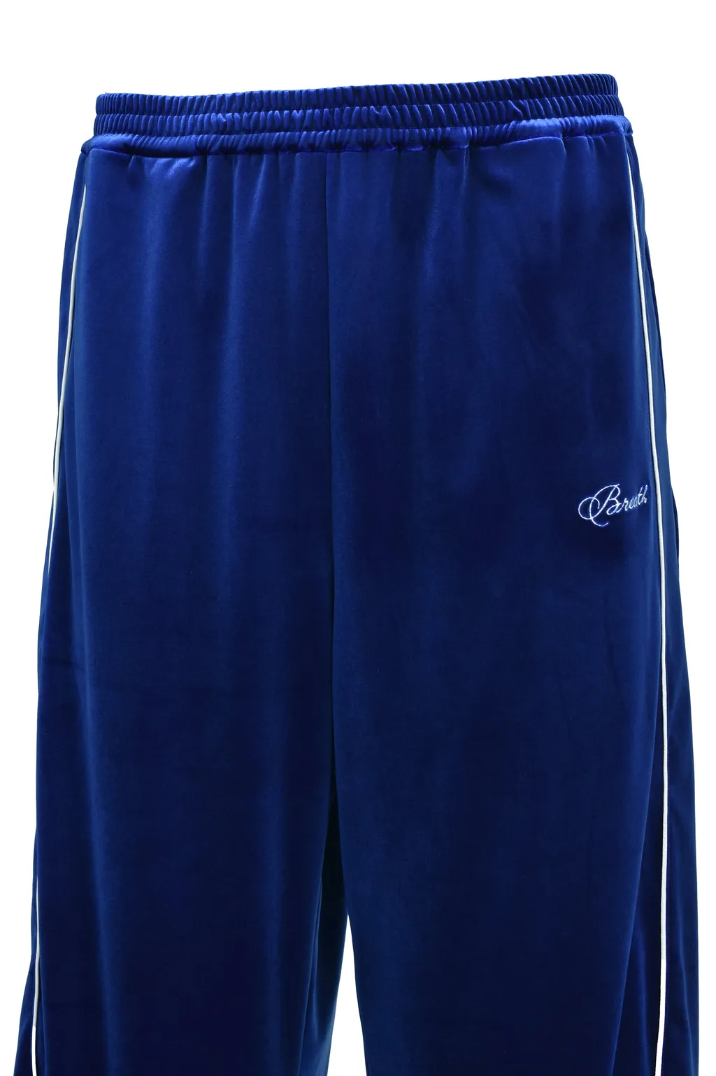 Script Logo Piping Velor Track Pants / Blu