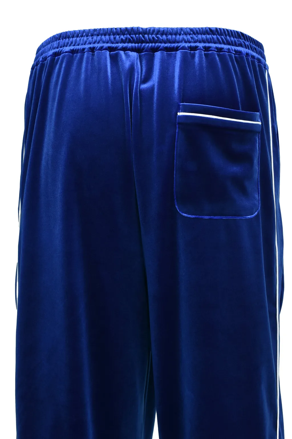 Script Logo Piping Velor Track Pants / Blu