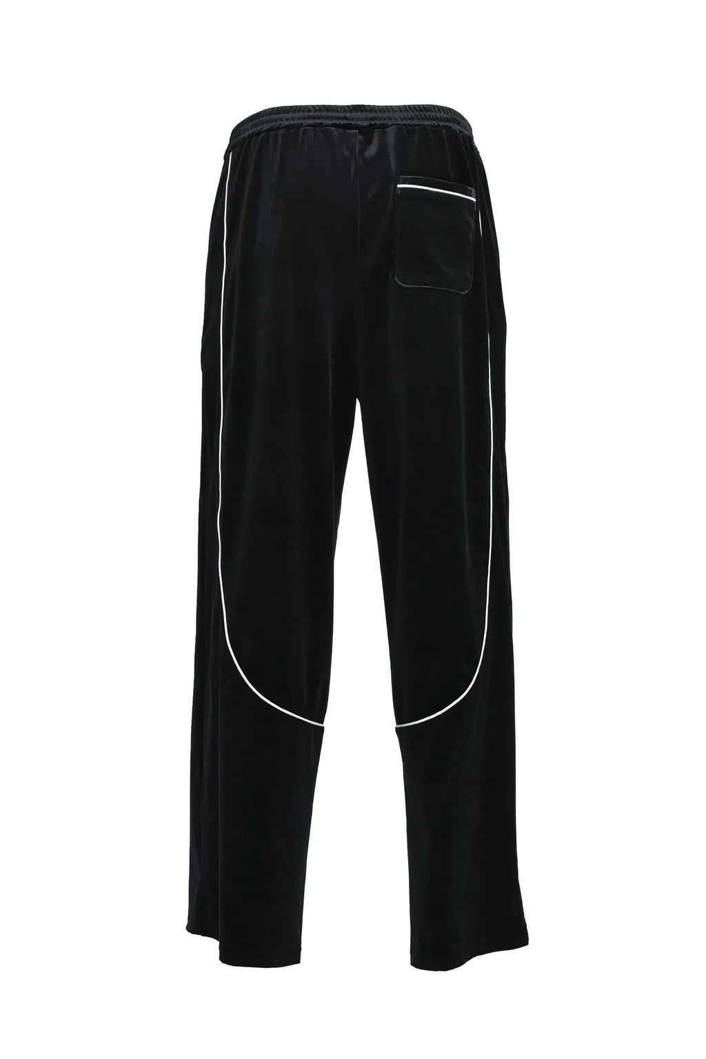 Script Logo Piping Velor Track Pants / Blk
